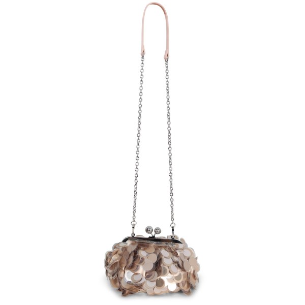 Borsa rosa con paillettes per donna