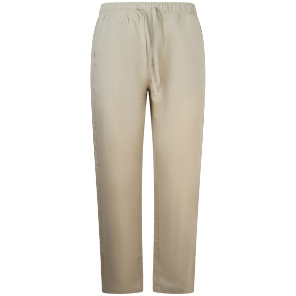 Pantalone misto lino beige per uomo