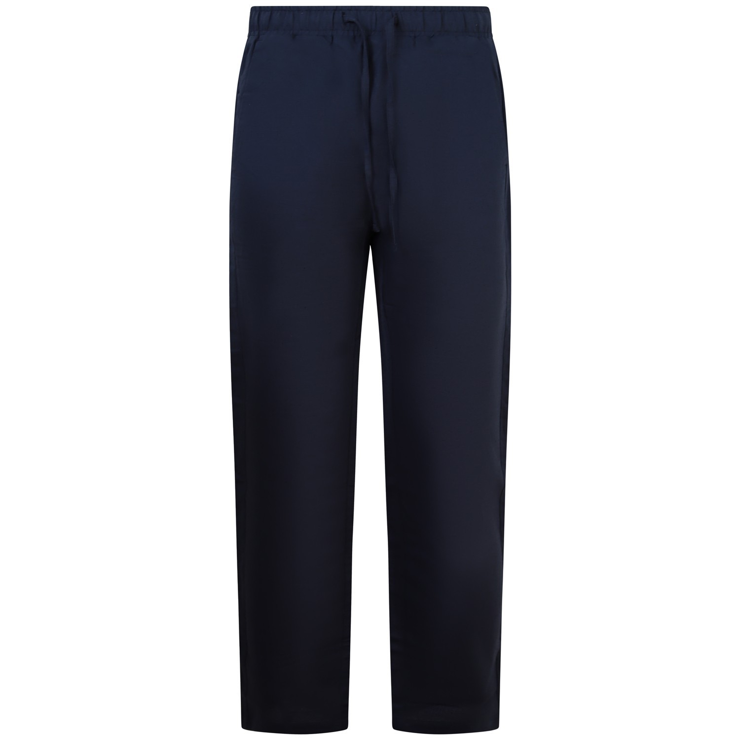Pantalone misto lino blu per uomo