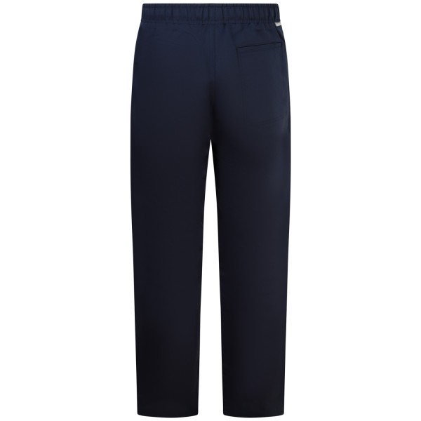 Pantalone misto lino blu per uomo