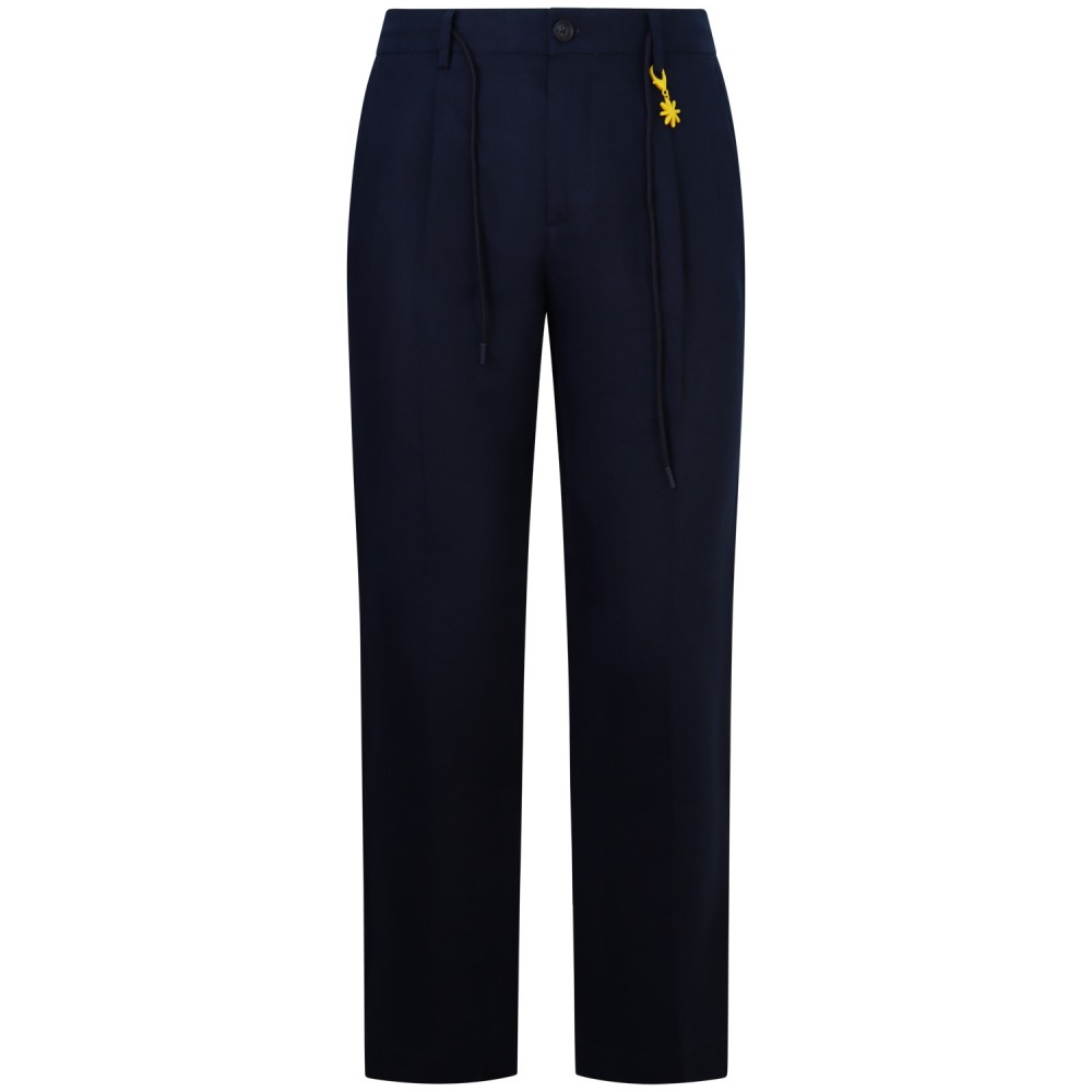 Pantalone blu in lino  per uomo