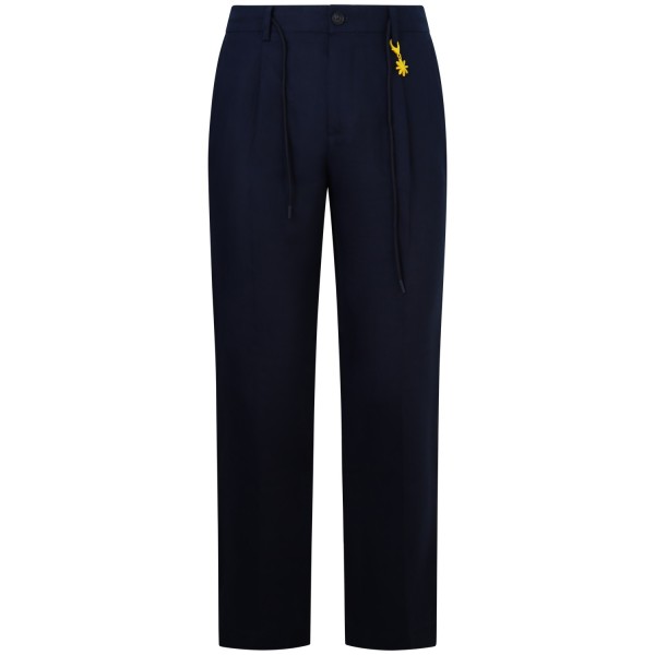 Pantalone blu in lino  per uomo