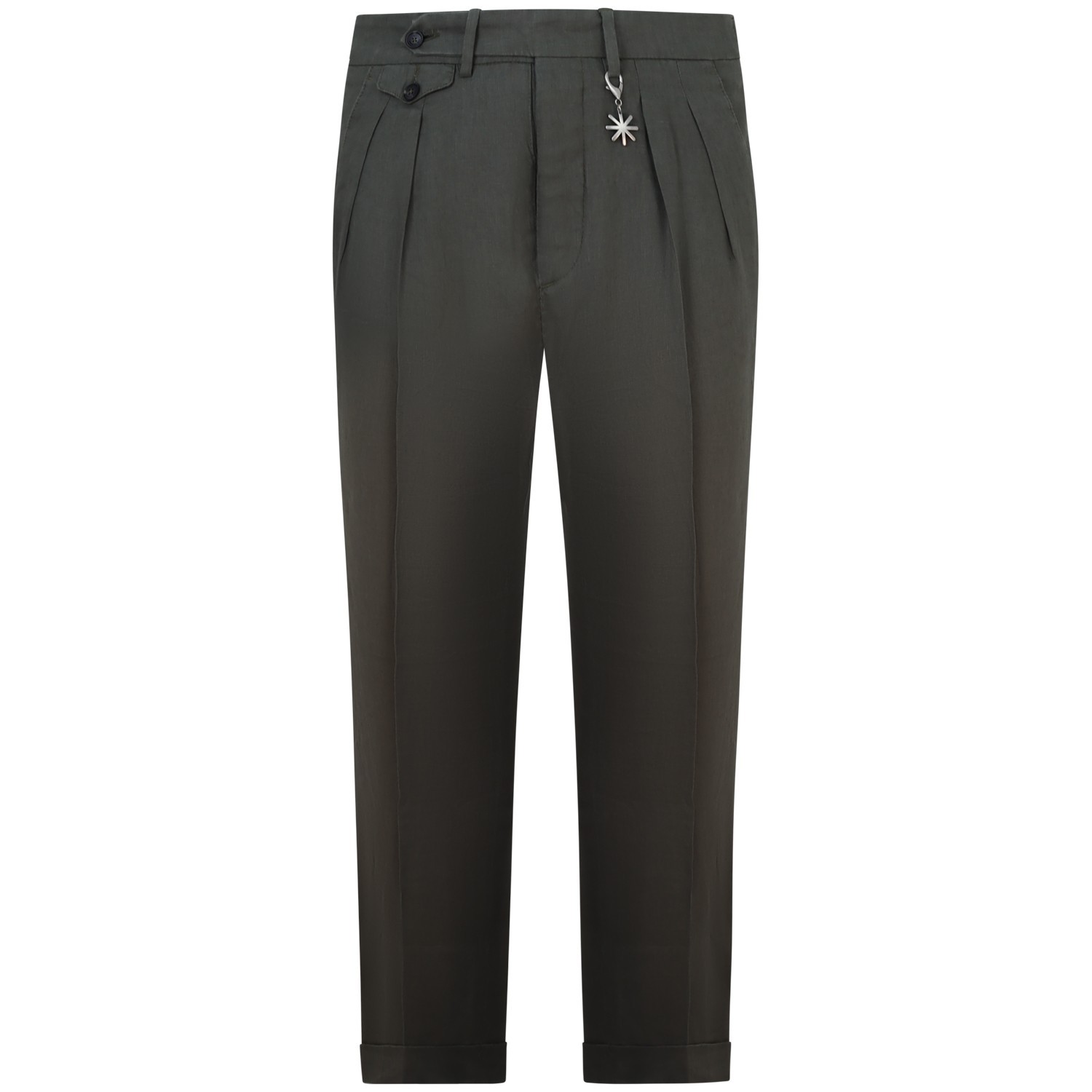 Pantalone verde in lino  per uomo