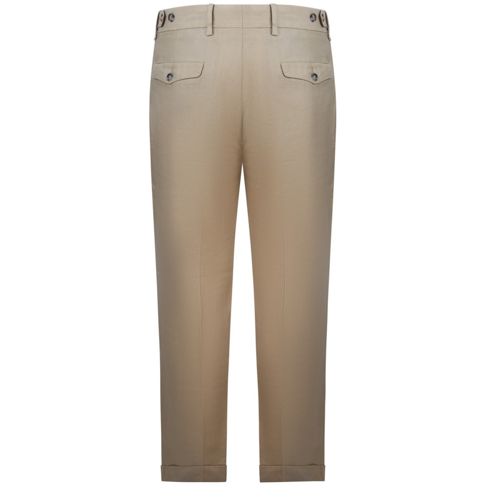Pantalone beige in lino  per uomo
