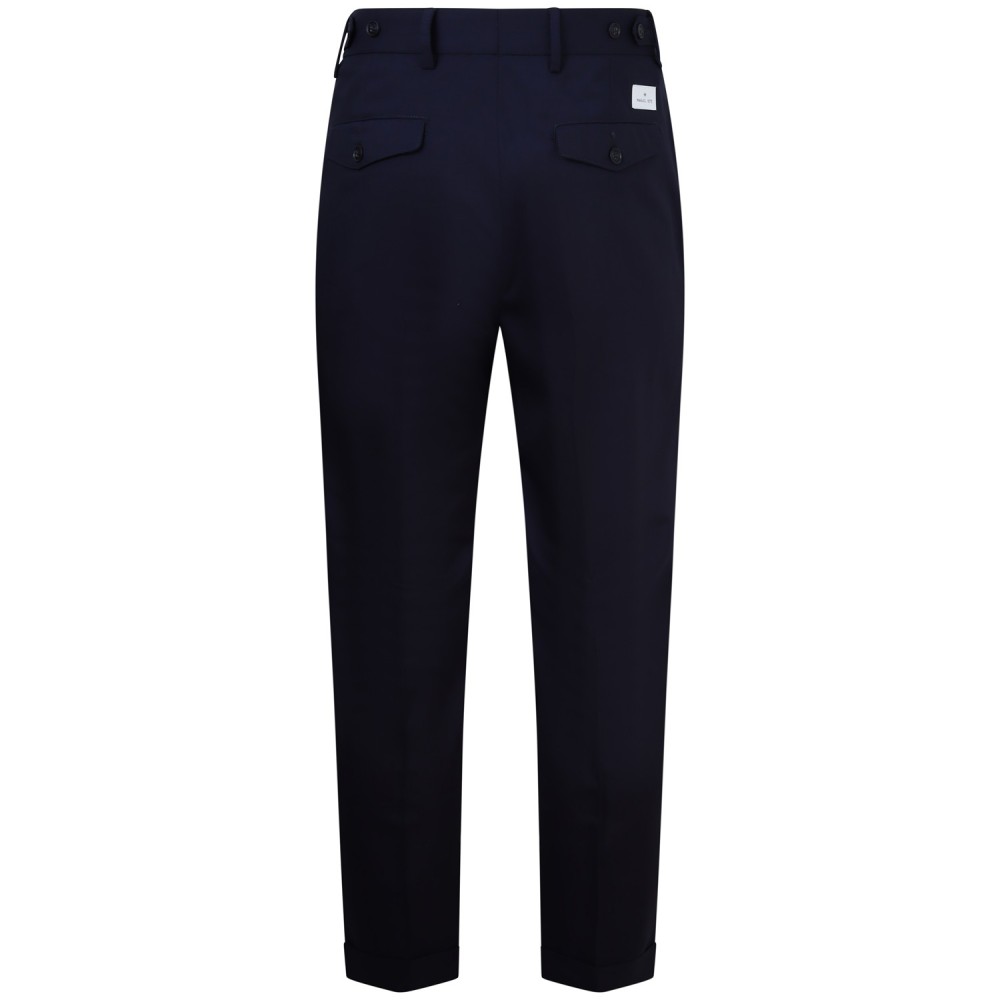 Pantalone blu con pinces per uomo