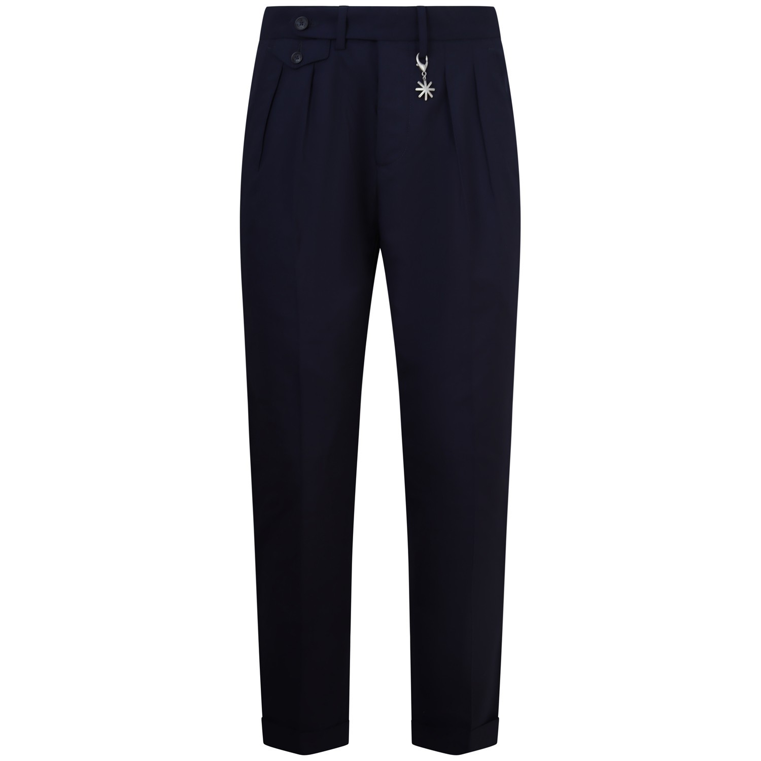 Pantalone blu con pinces per uomo 2