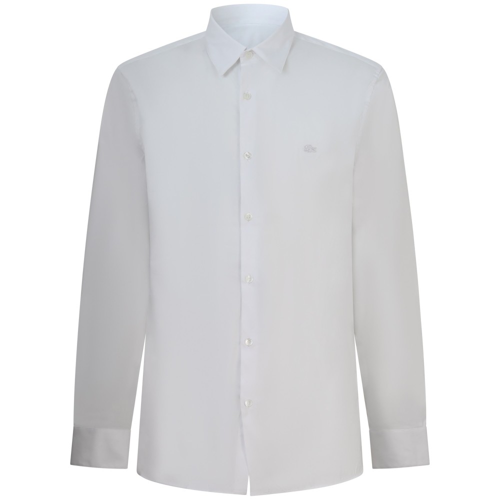 Camicia bianca con mini logo per uomo