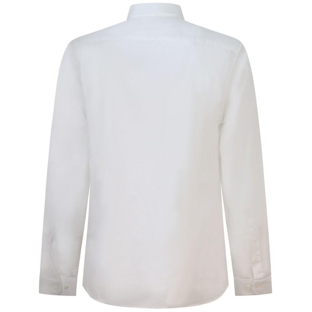 Camicia bianca con mini logo per uomo