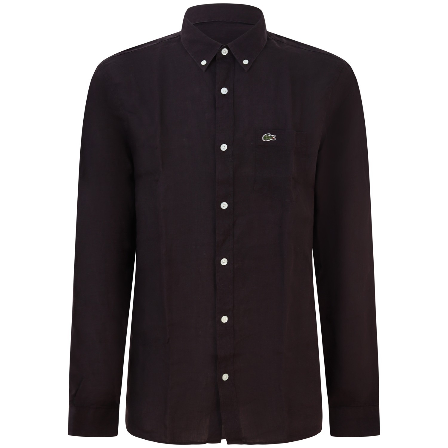 Camicia marrone in lino per uomo