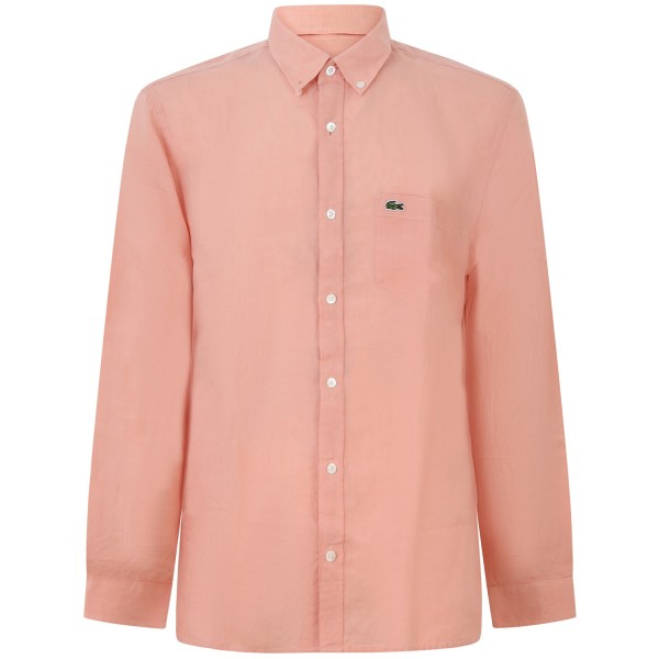 Camicia rosa in lino per uomo