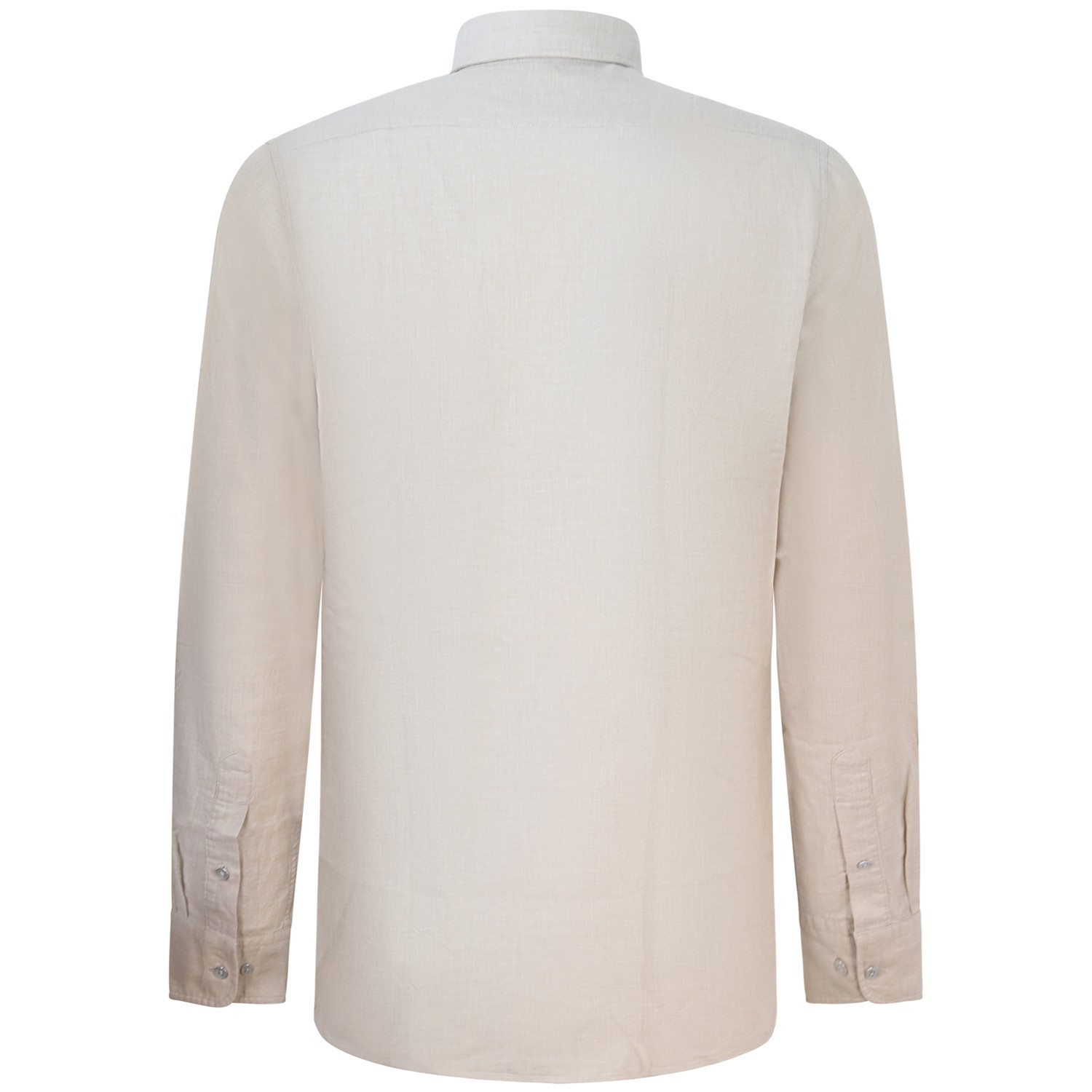 Camicia beige in lino  e cotone per uomo 2