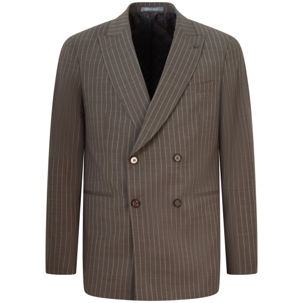 Giacca marrone con fantasia per uomo