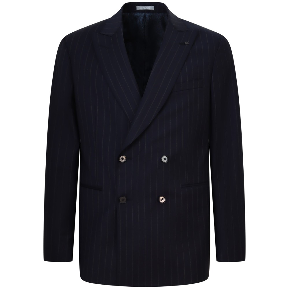 Giacca blu con fantasia per uomo