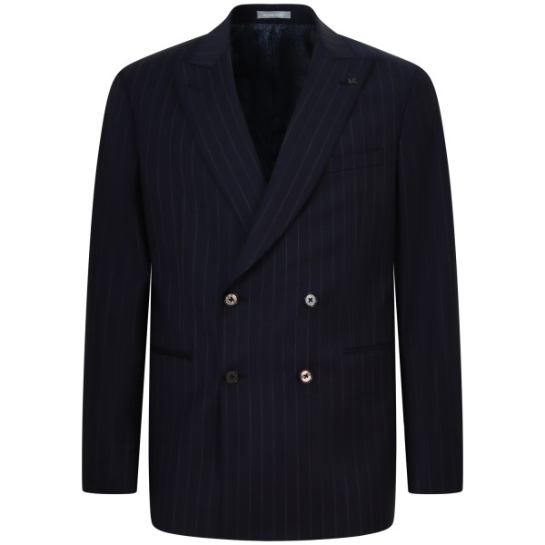 Giacca blu con fantasia per uomo