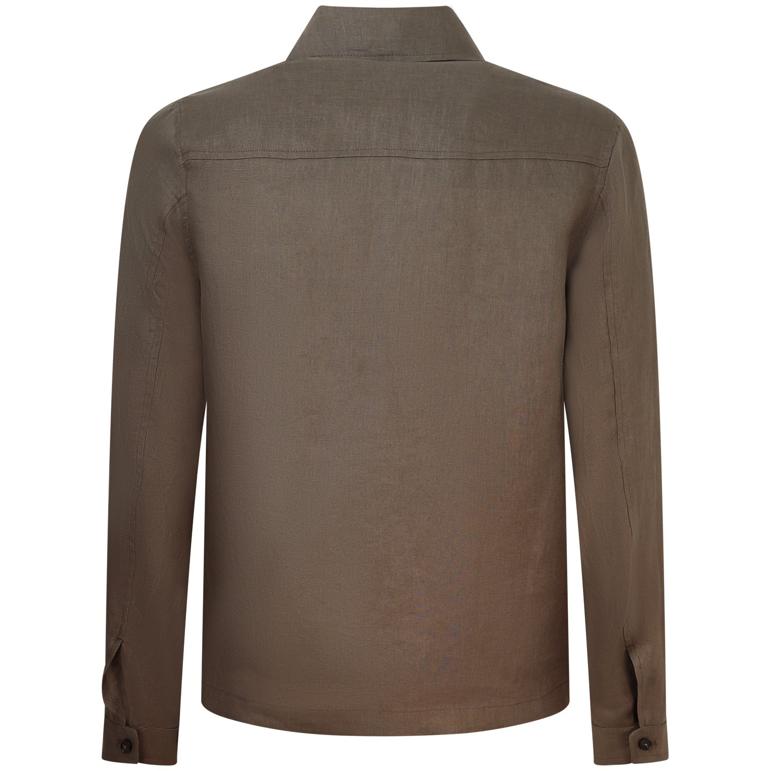 Giacca marrone con zip per uomo 2