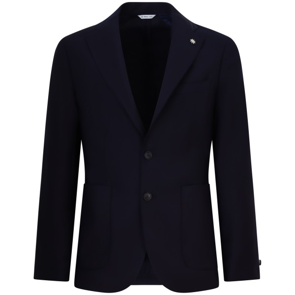 Giacca blu con microlavorazione per uomo