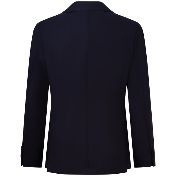 Giacca blu con microlavorazione per uomo