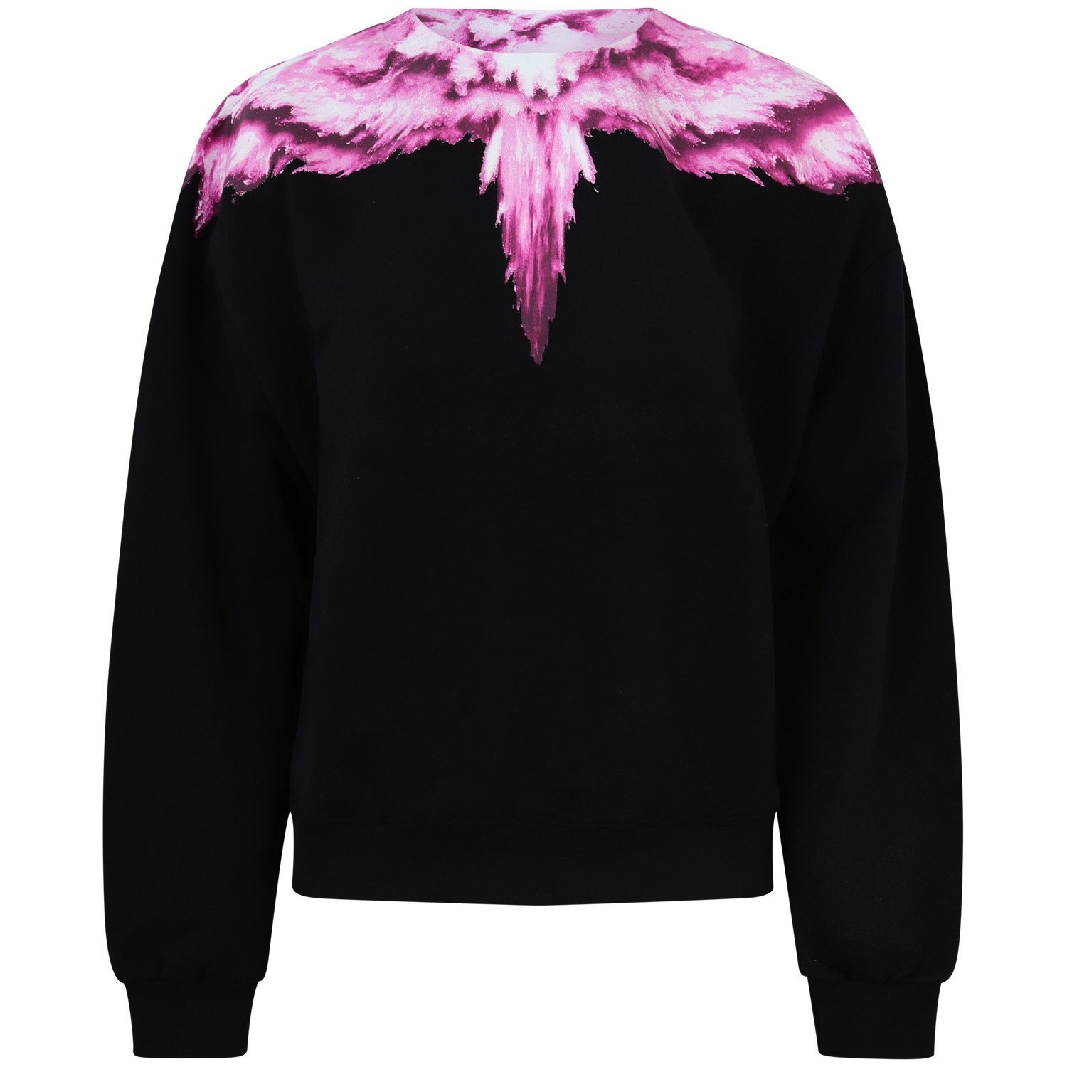 Felpa nera con ali colorate per donna 2