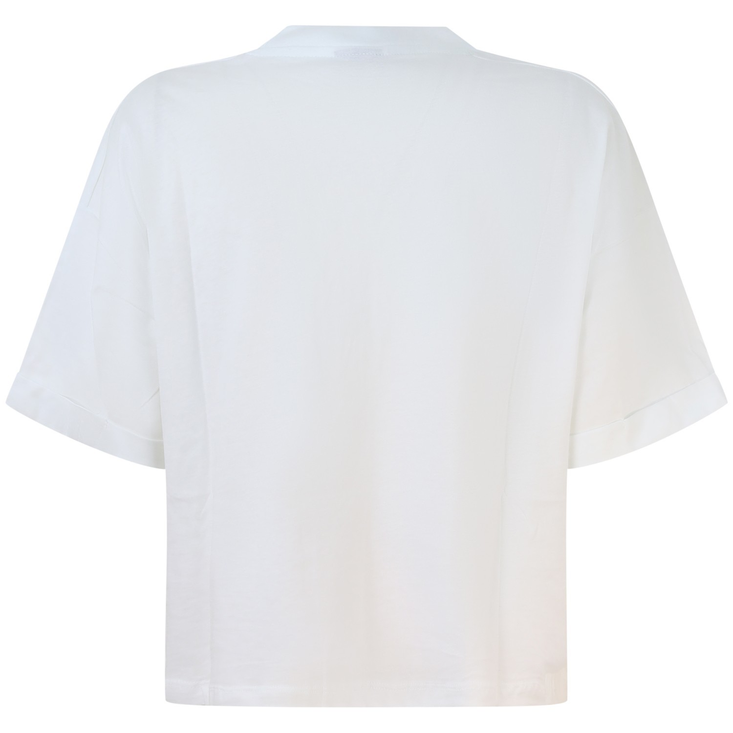 T-shirt bianca con ali argento per donna 2