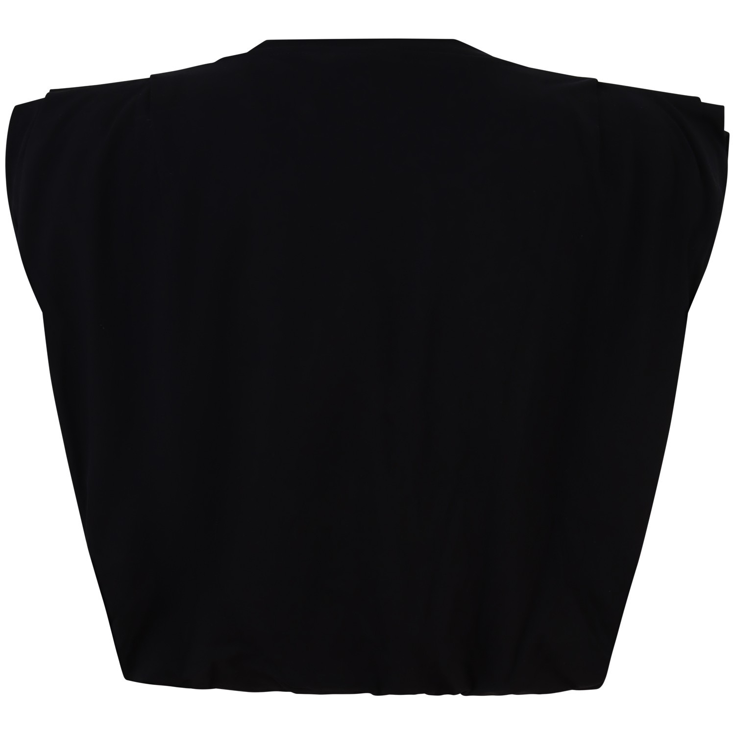 T-shirt nera crop  per donna