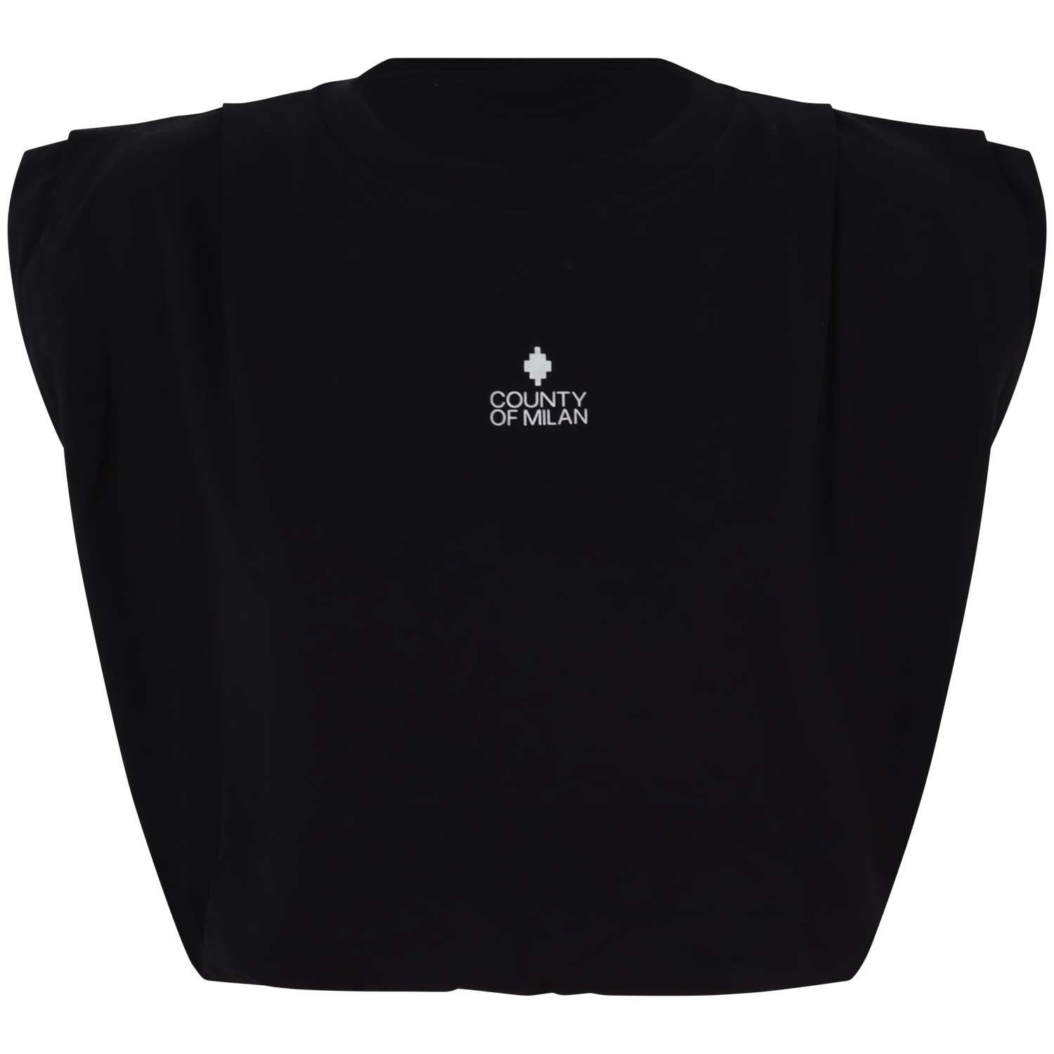 T-shirt nera crop  per donna 2