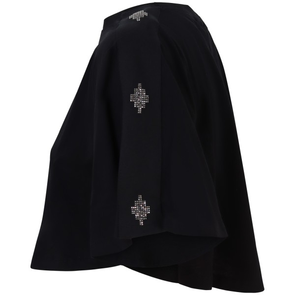 T-shirt crop con mini loghi laterali  per donna