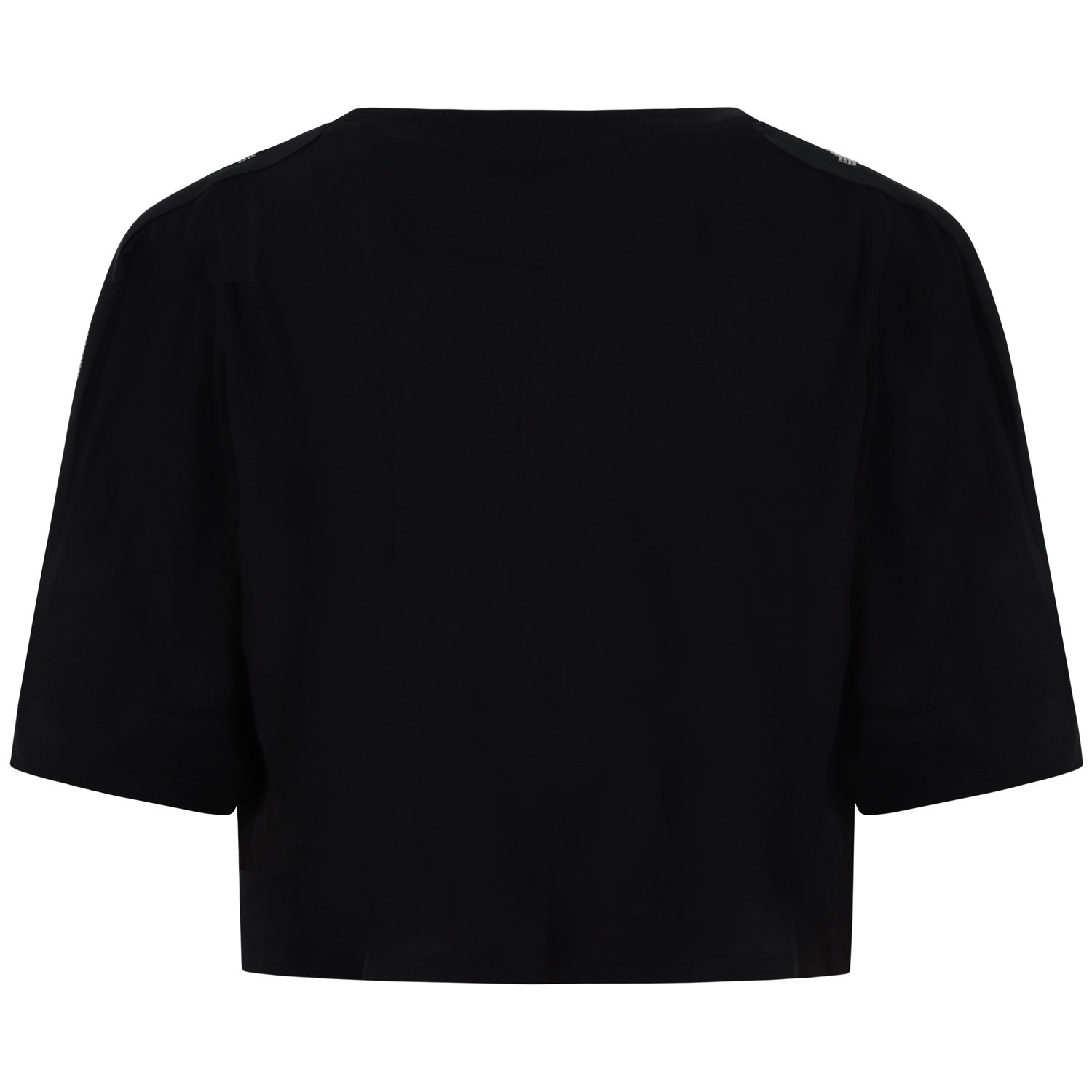 T-shirt crop con mini loghi laterali  per donna