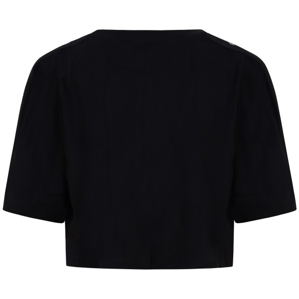 T-shirt crop con mini loghi laterali  per donna