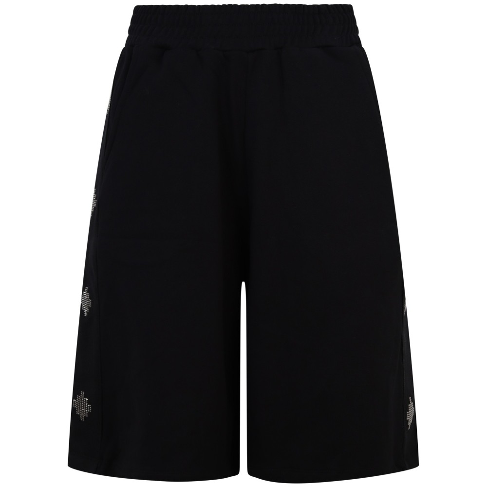 Bermuda con loghi di strass  per donna