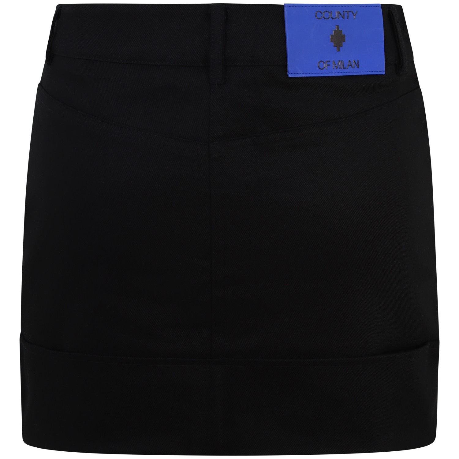 Mini gonna nera con logo per donna 2