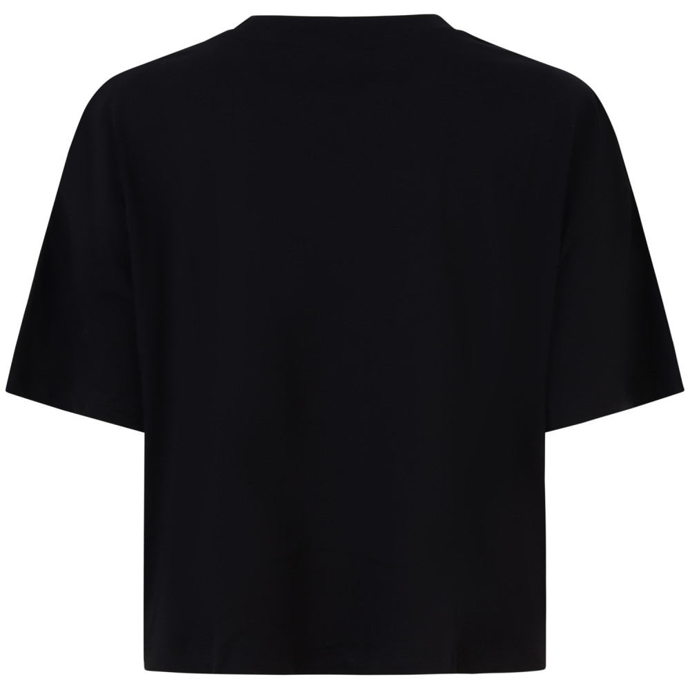 T-shirt  con logo argento  per donna