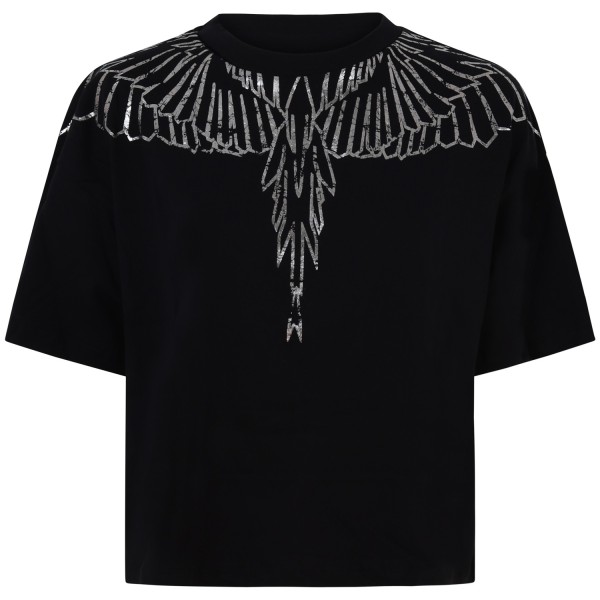 T-shirt  con logo argento  per donna