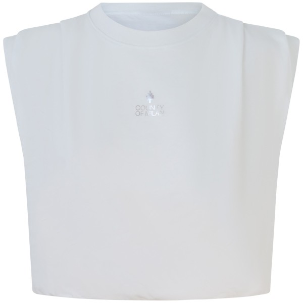 T-shirt bianca crop  per donna