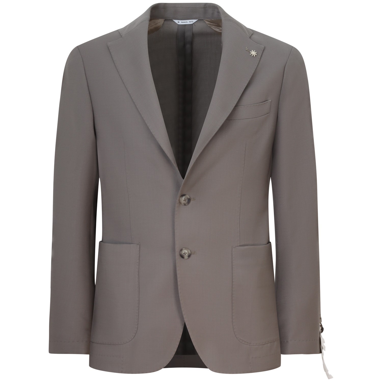 Giacca marrone con microlavorazione per uomo