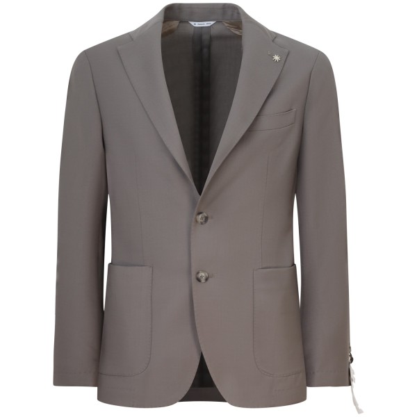 Giacca marrone con microlavorazione per uomo