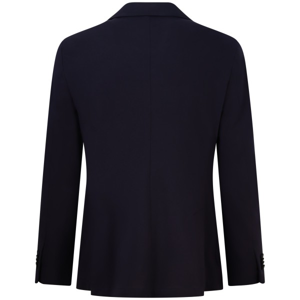 Giacca blu con microlavorazione per uomo