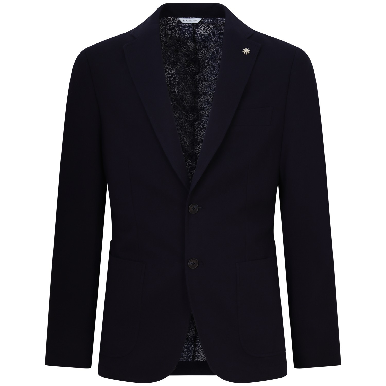 Giacca blu con microlavorazione per uomo