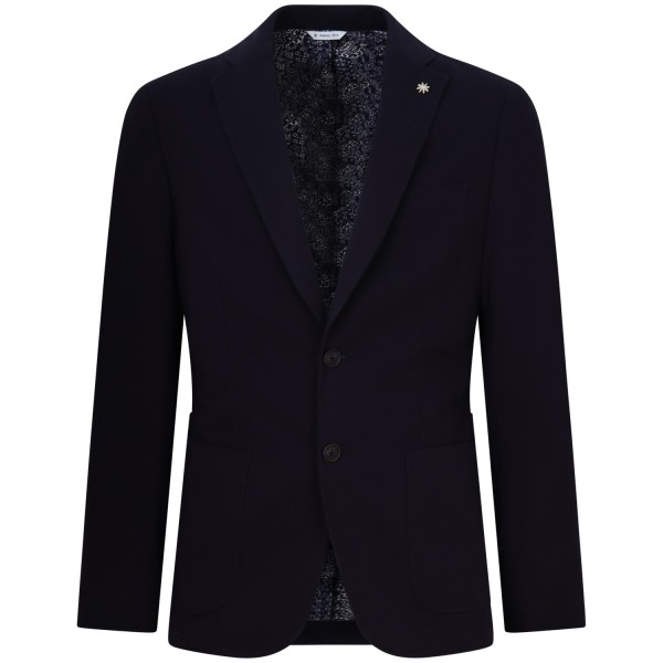 Giacca blu con microlavorazione per uomo