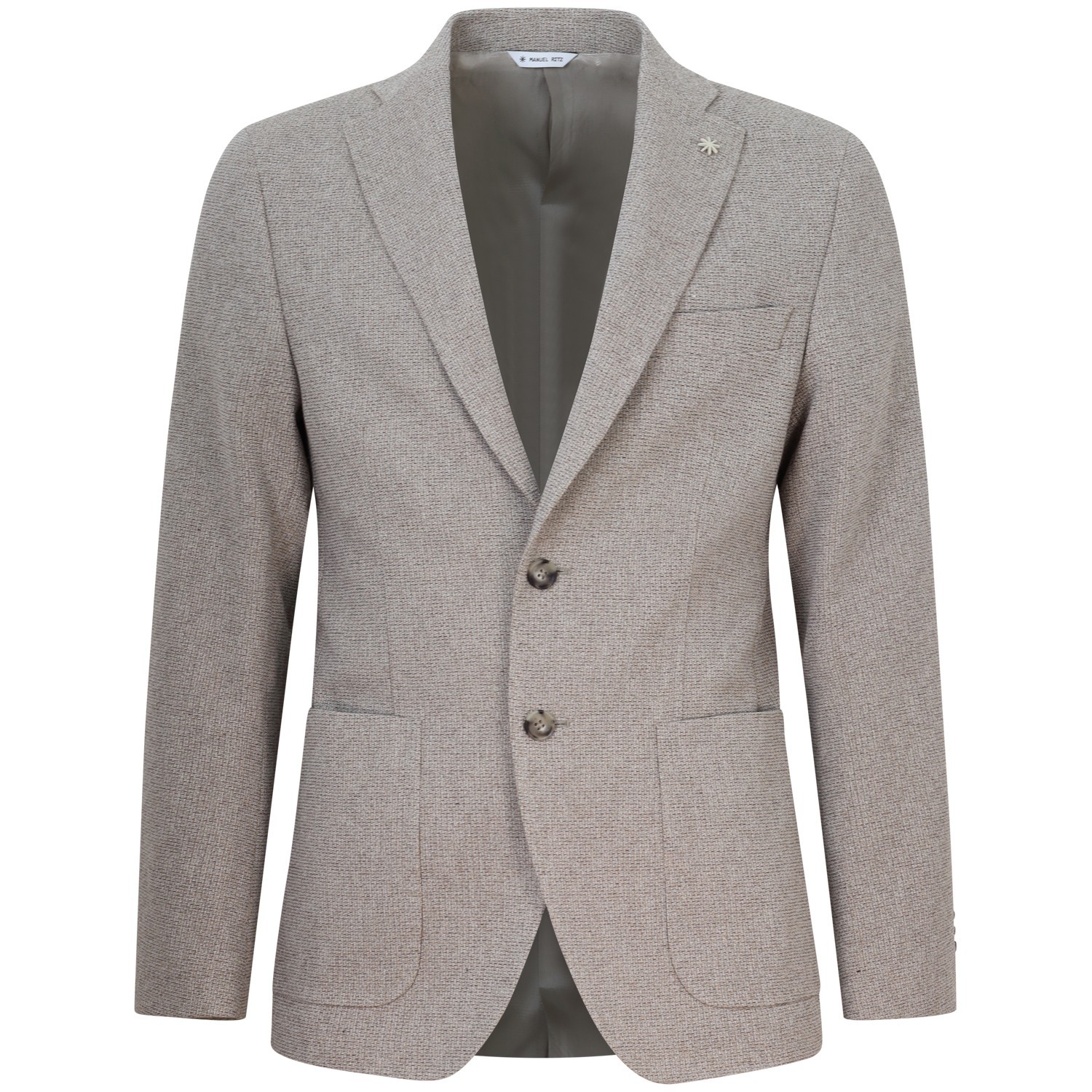 Giacca beige con microlavorazione per uomo