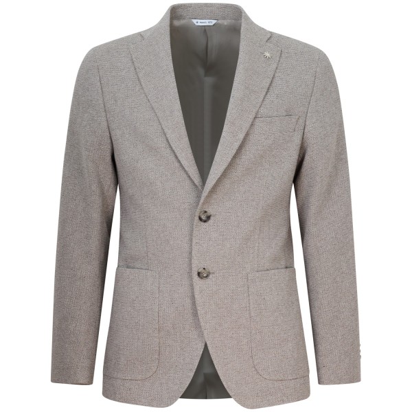 Giacca beige con microlavorazione per uomo