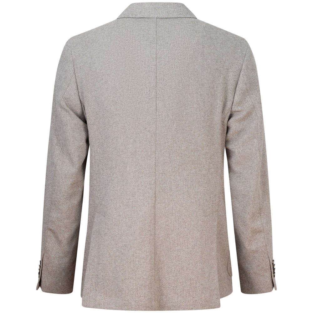 Giacca beige con microlavorazione per uomo