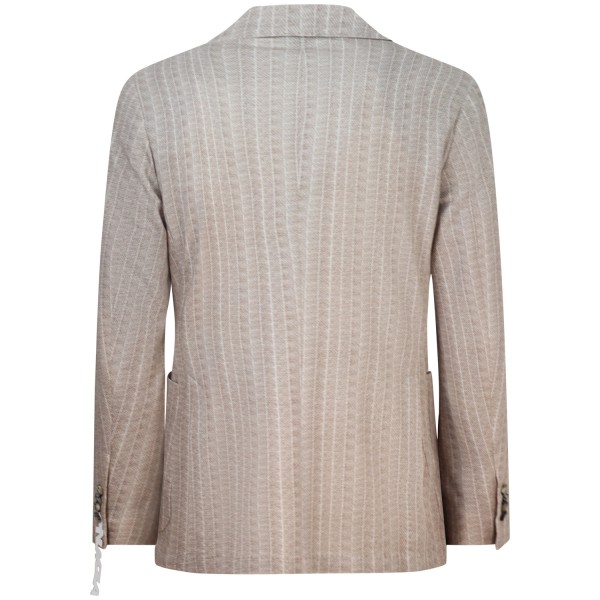 Giacca beige con microfantasia per uomo