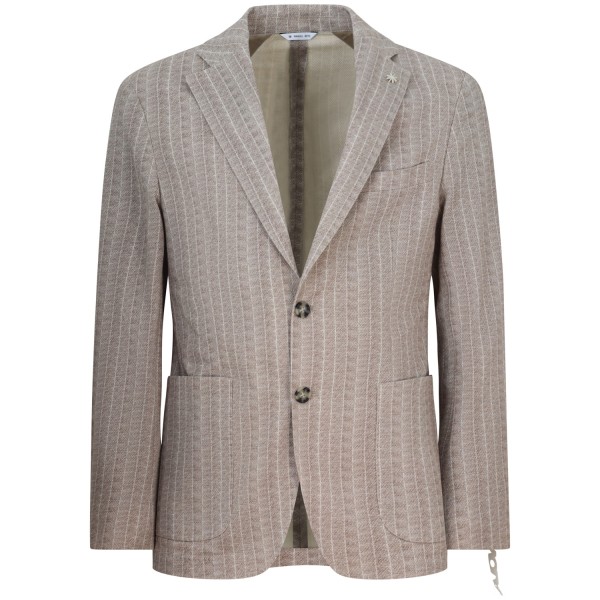 Giacca beige con microfantasia per uomo