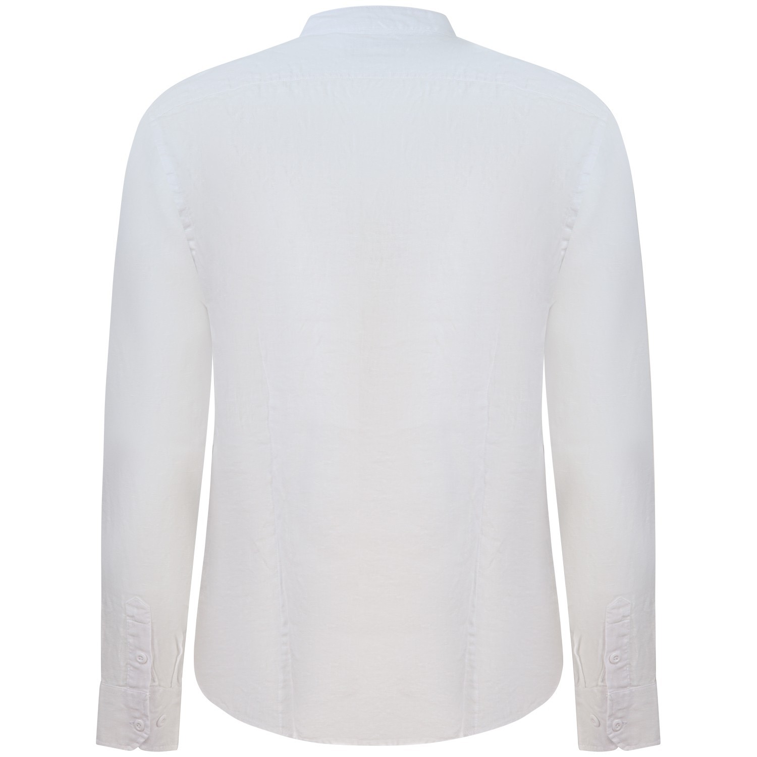 Camicia bianca con collo coreano per uomo 2