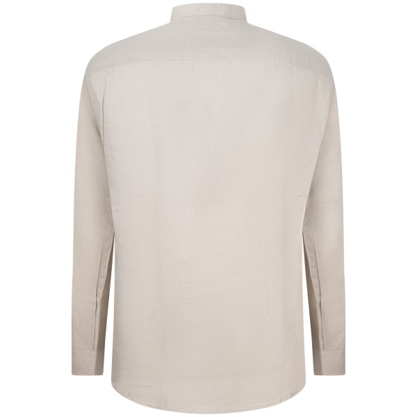 Camicia beige con collo corano per uomo