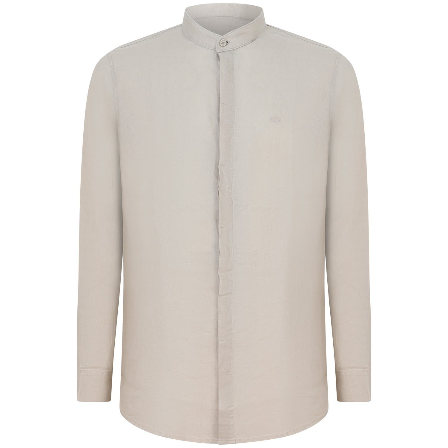 Camicia beige con collo corano per uomo