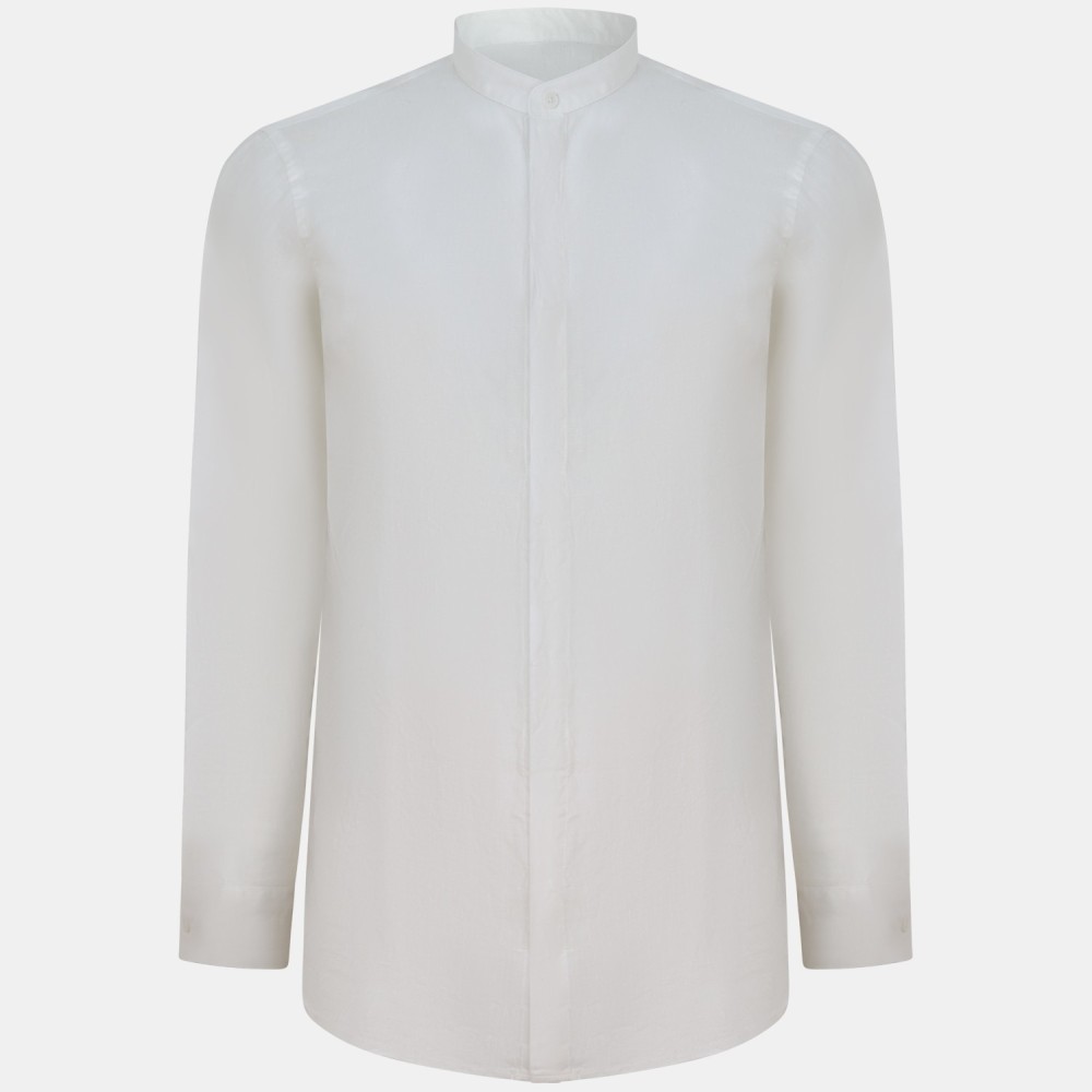 Camicia bianca con collo corano per uomo