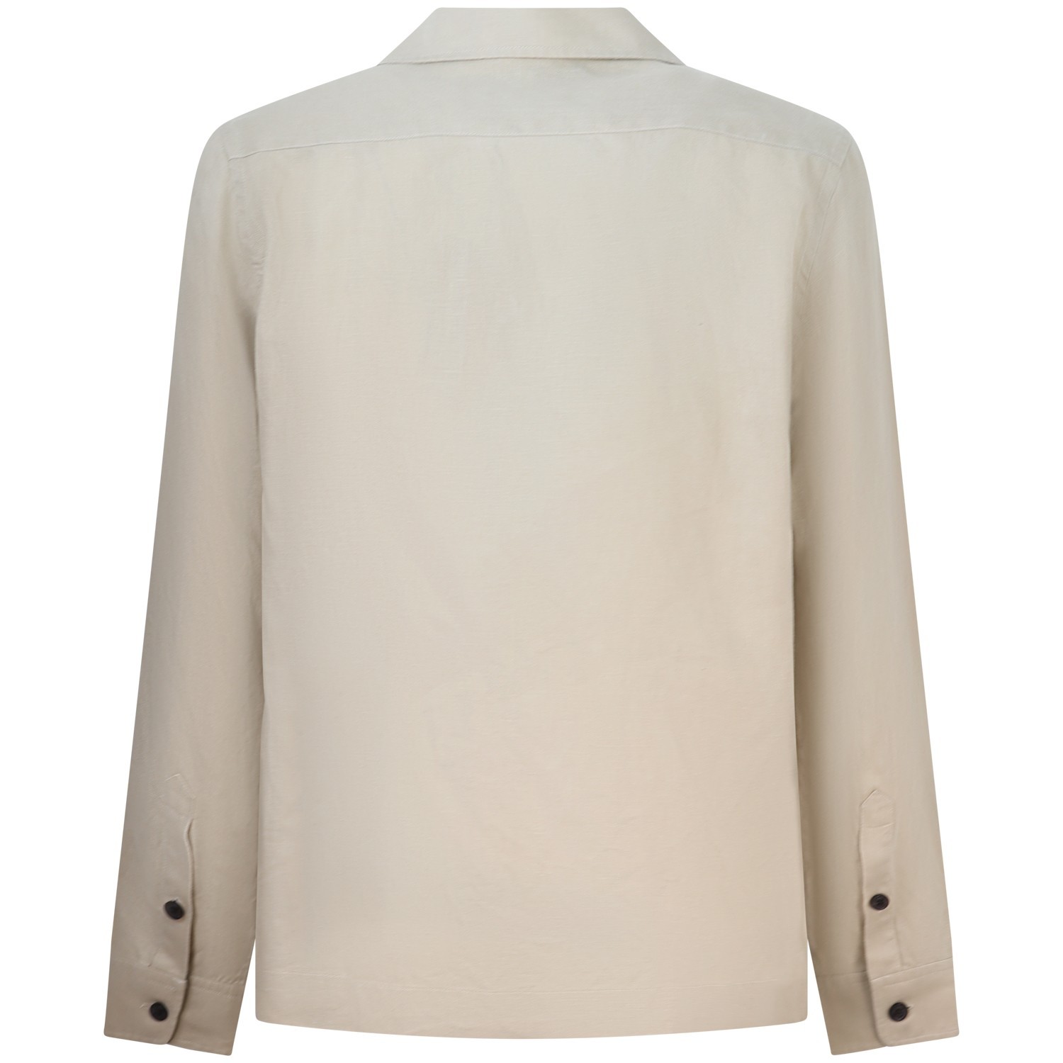 Camicia beige in lino per uomo 2