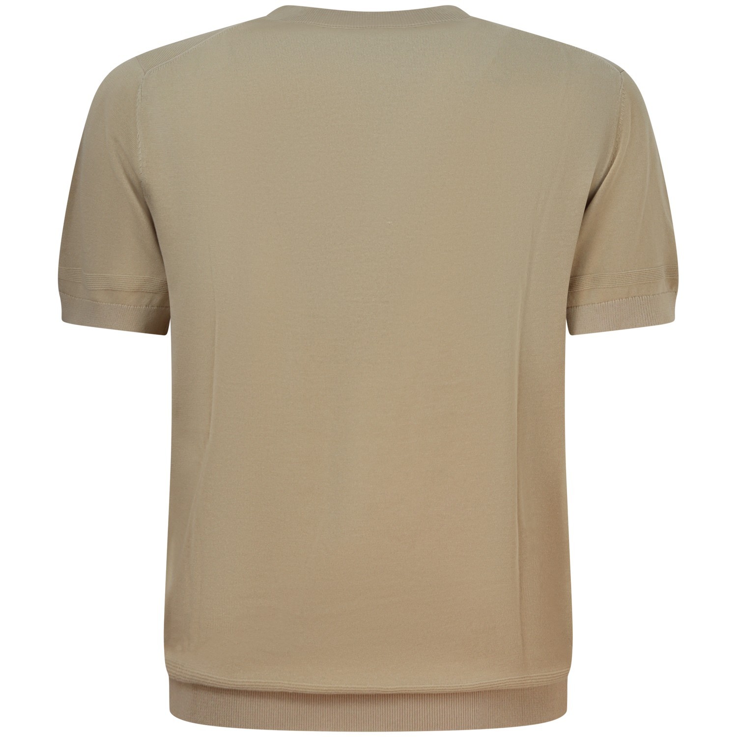 T-shirt in maglia beige per uomo 2