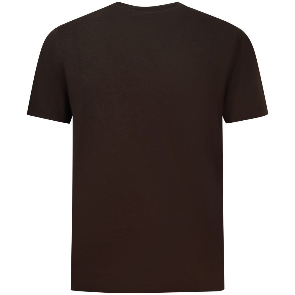 T-shirt in maglia marrone  per uomo